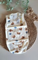 Yaprak Desenli %100 Pamuk Askılı Badi