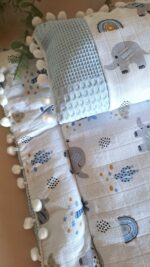 Yastıklı Fil Desenli Müslin Alt Açma Takımı - Görsel 4