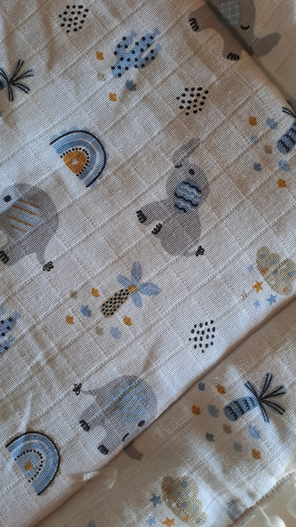 Yastıklı Fil Desenli Müslin Alt Açma Takımı - Görsel 6