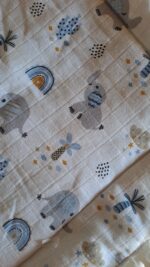 Yastıklı Fil Desenli Müslin Alt Açma Takımı - Görsel 6