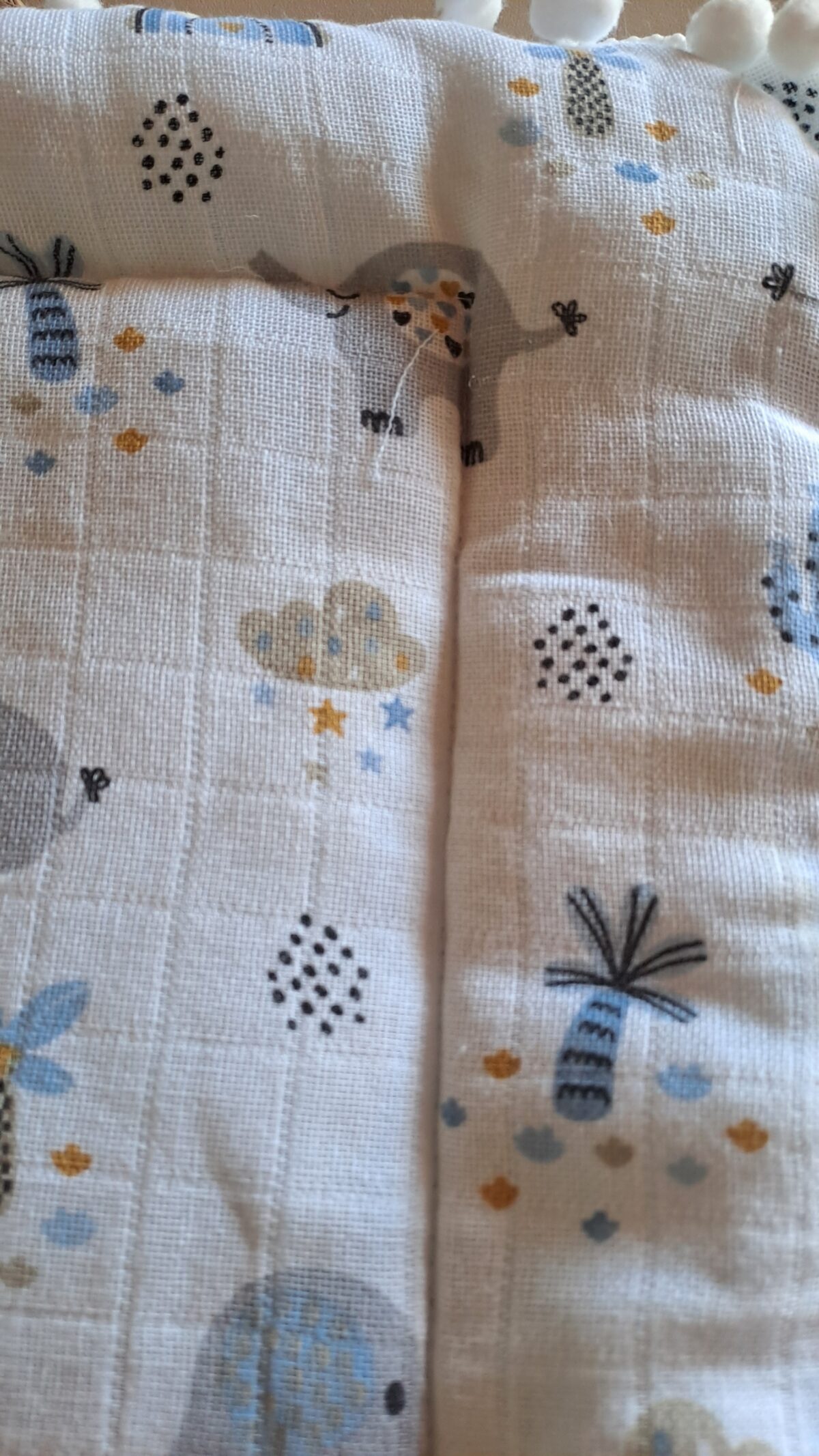 Yastıklı Fil Desenli Müslin Alt Açma Takımı - Görsel 7