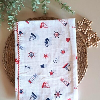 Müslin Denizci Battaniye 2 katlı