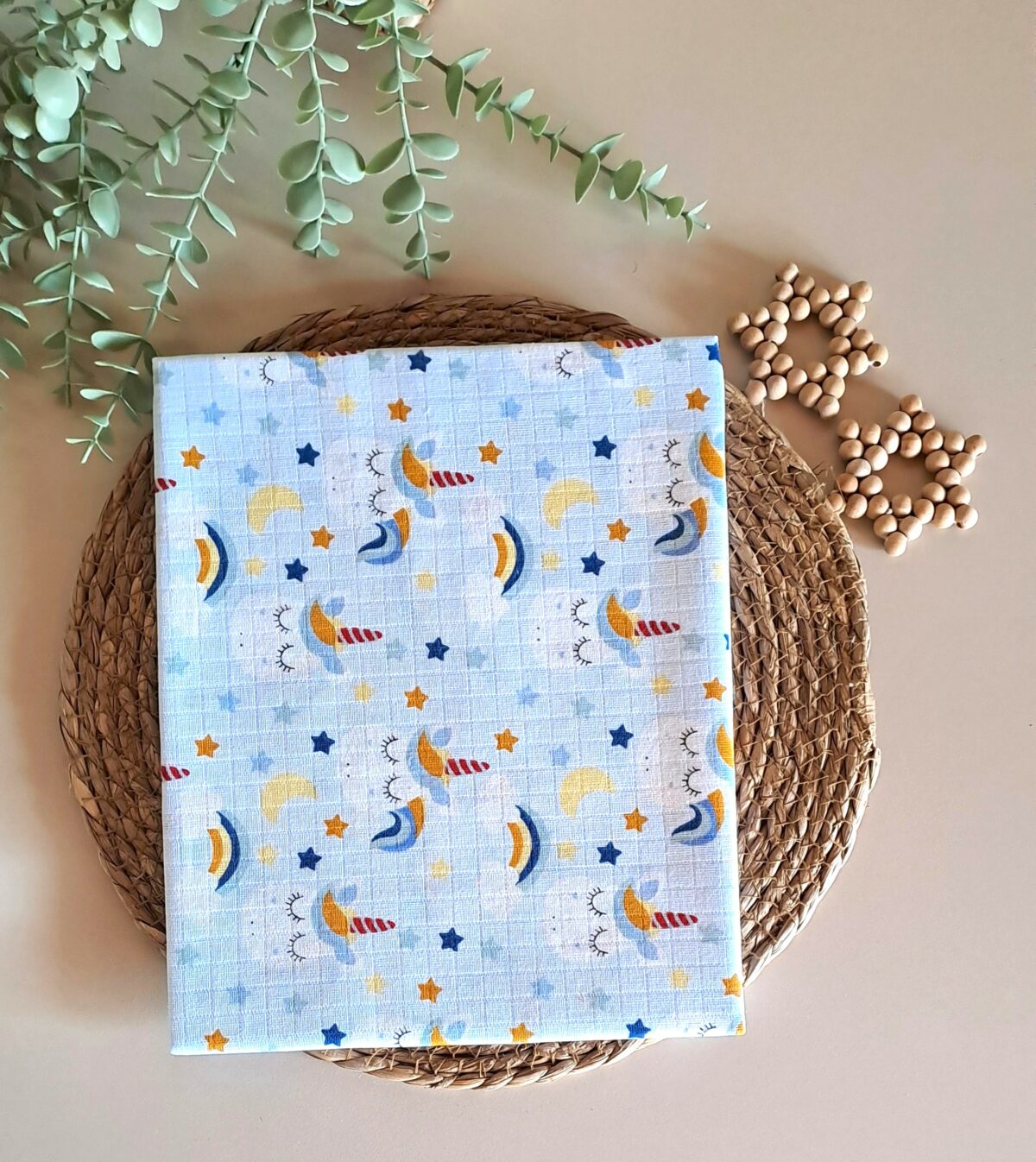 Unicorn Tek Kat Müslin Battaniye - Görsel 1