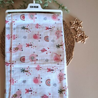 Fil Oyalı Müslin Battaniye  2katlı