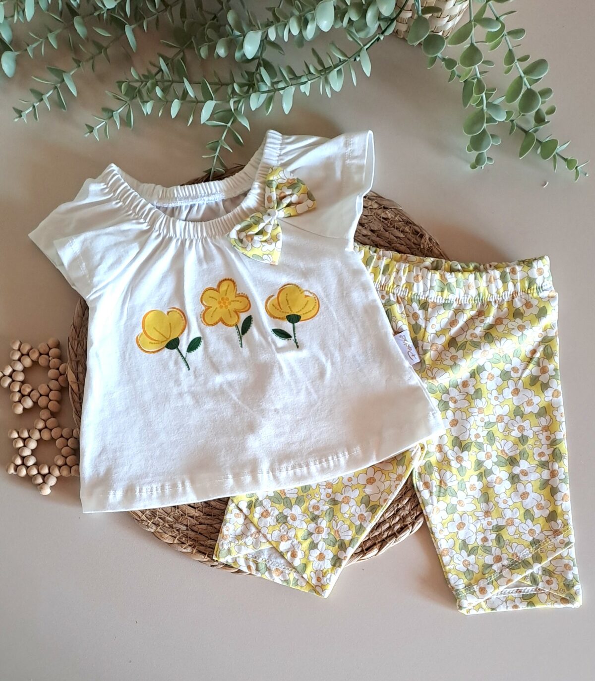 Sarı Çiçekli 2li Takım - Görsel 1
