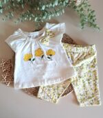 Sarı Çiçekli 2li Takım