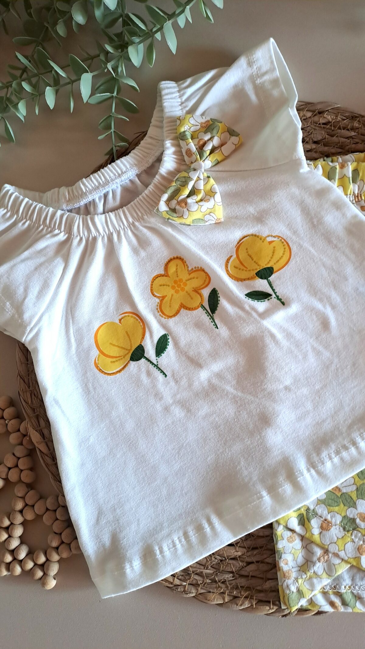 Sarı Çiçekli 2li Takım - Görsel 2