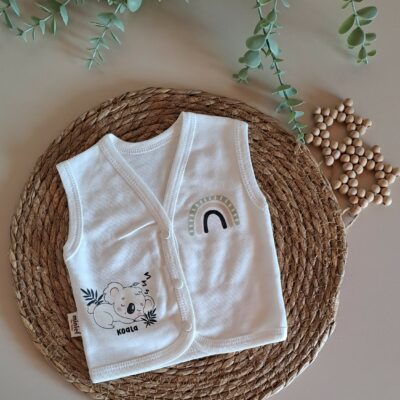 Koala Baskılı Penye Yelek