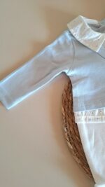 Puantiyeli Mavi 7Li Battaniyeli Hastane Çıkış Seti - Görsel 4