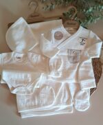 Müslin Örme Cepli Battaniyeli 7Li Set