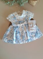 Mavi Dijital Baskı %100 Pamuk Vual Gömlekli Elbise - Görsel 2