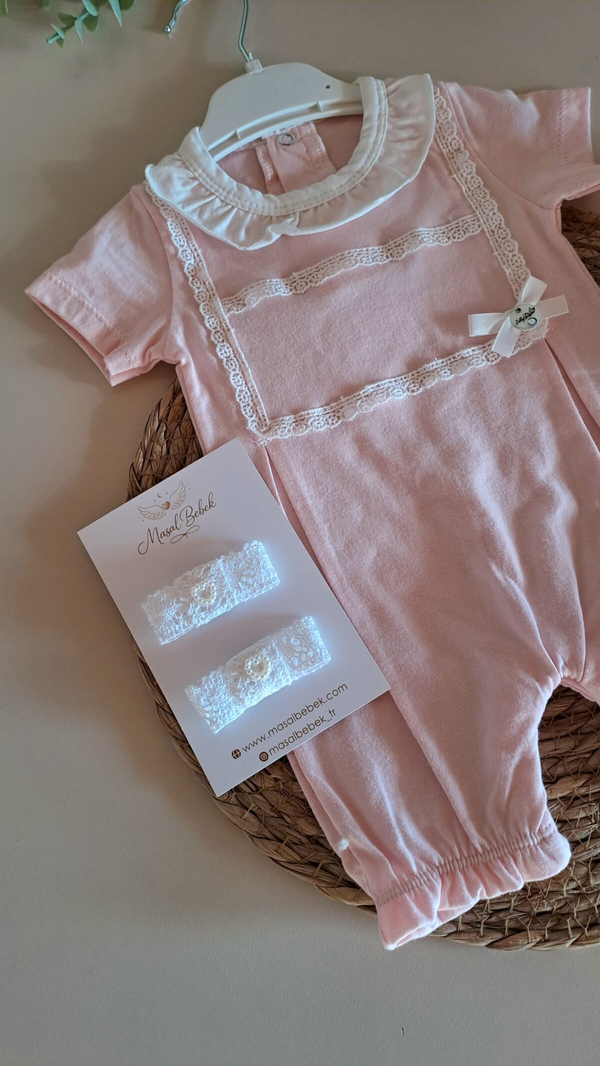 Fisto Detaylı %100 Pamuk Kız Bebek Tulum - Görsel 3