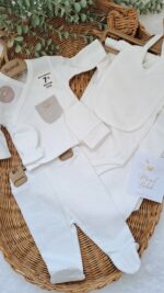 Müslin Örme Cepli Battaniyeli 7Li Set - Görsel 4