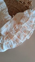 Müslin Fırfır Etekli Düğmeli %100 Pamuk Fisto Bluz 2li Takım - Görsel 5