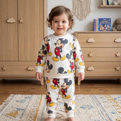 %100 Pamuk Micky Mouse 2'Li Takım