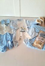 Yenidoğan Erkek Bebek Hediye Tulum Kutusu Premium Set - Görsel 4