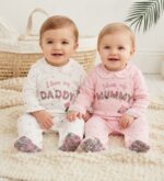 %100 Pamuk I Love Mummy Dad 2'li Tulum - Görsel 2